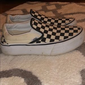 checkered vans thick sole